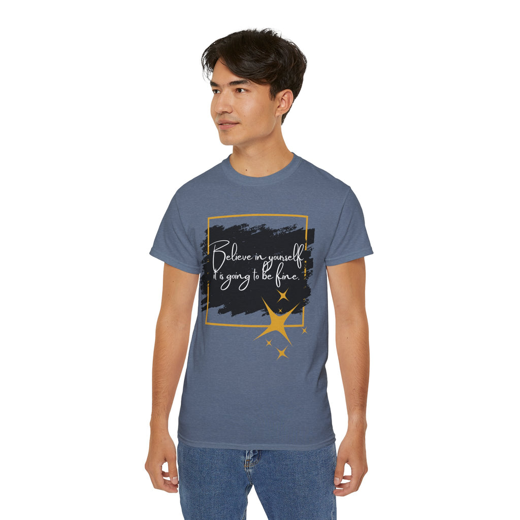 Inspirational Graphic Tee, Believe in Yourself Shirt, Motivational Quote T-Shirt, Unisex Flower Tee, Girlfriend Gift, Uplifting Apparel