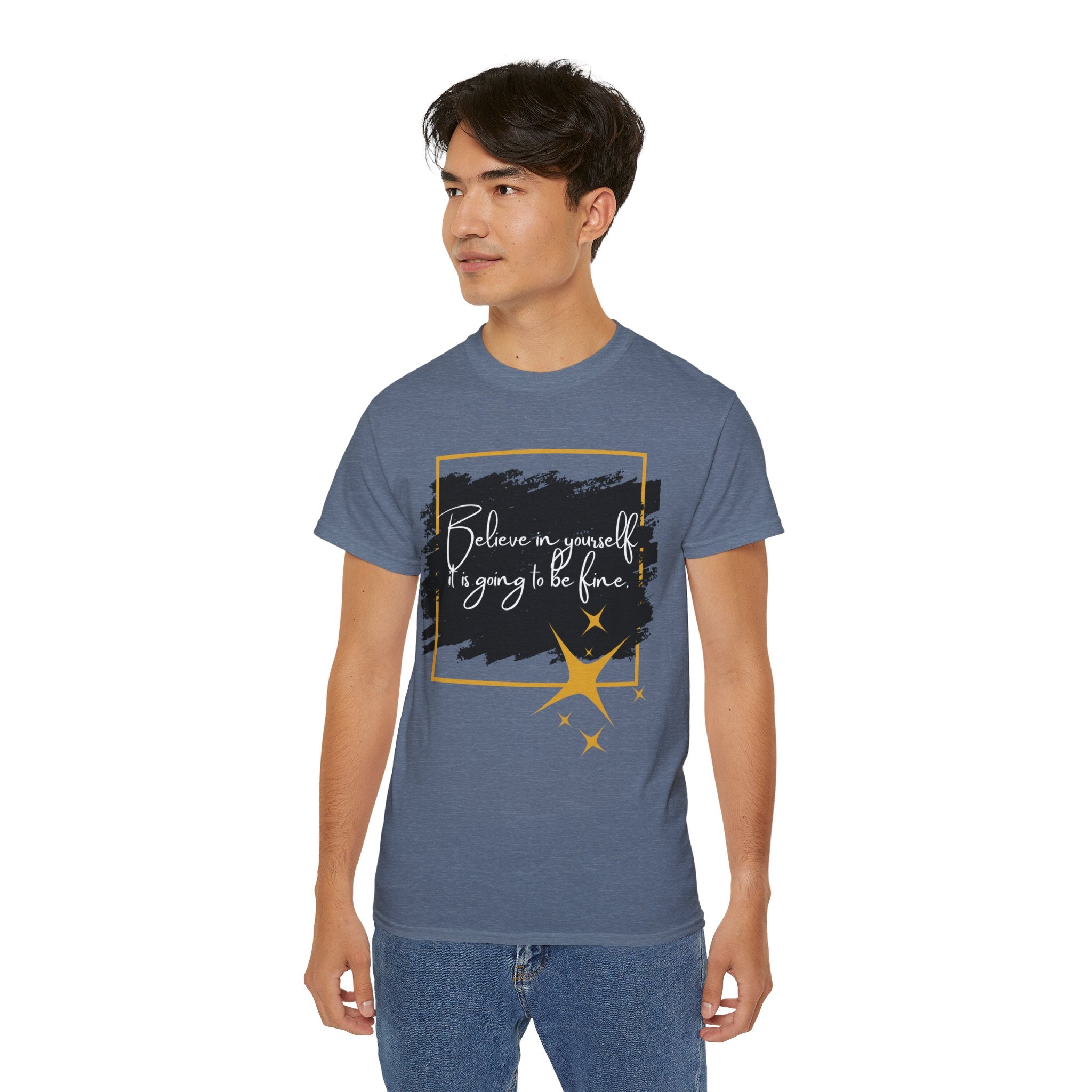 Inspirational Graphic Tee, Believe in Yourself Shirt, Motivational Quote T-Shirt, Unisex Flower Tee, Girlfriend Gift, Uplifting Apparel