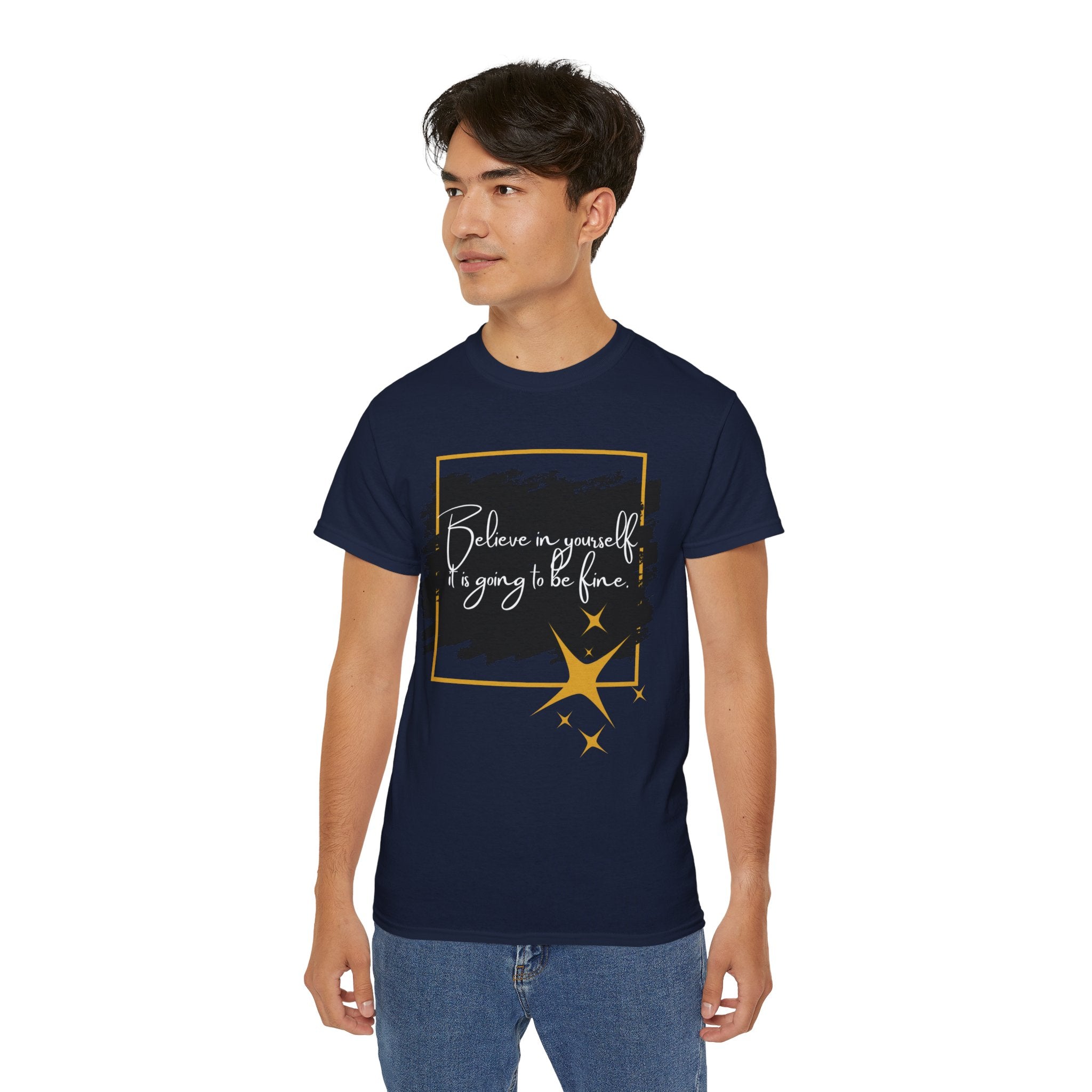 Inspirational Graphic Tee, Believe in Yourself Shirt, Motivational Quote T-Shirt, Unisex Flower Tee, Girlfriend Gift, Uplifting Apparel