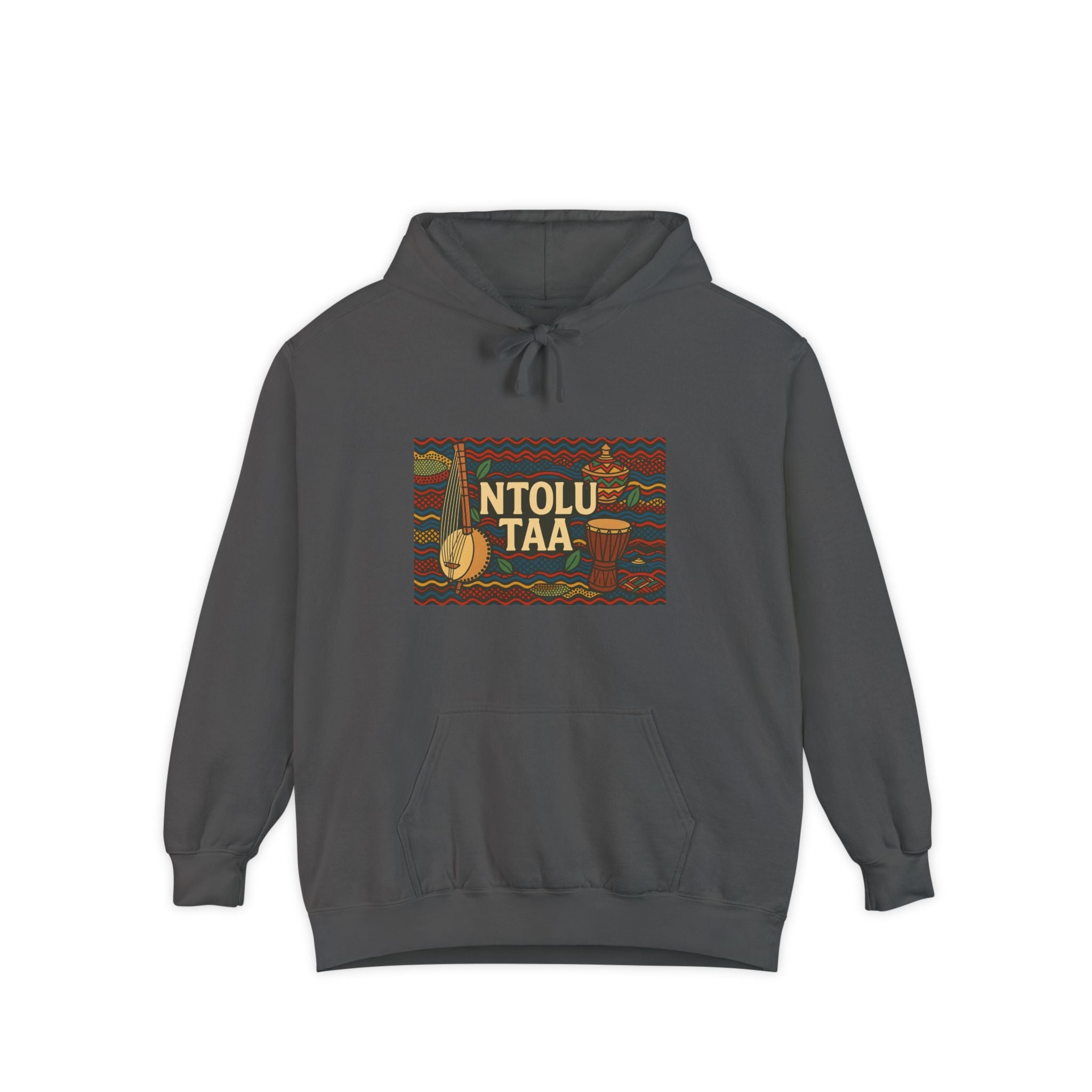 Ntolu Taa Graphic Hoodie — Vintage African Pattern Pullover