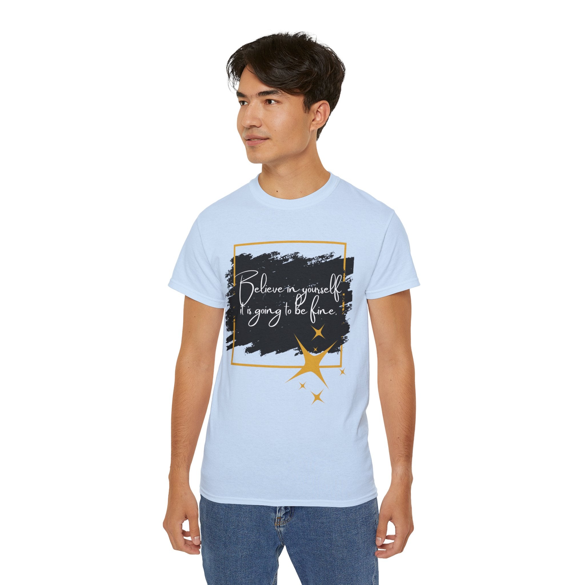 Inspirational Graphic Tee, Believe in Yourself Shirt, Motivational Quote T-Shirt, Unisex Flower Tee, Girlfriend Gift, Uplifting Apparel