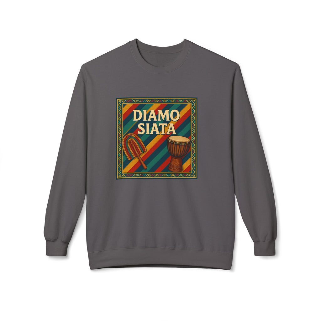 Diamo Siata Crewneck Sweatshirt – African Drum & Kora Graphic