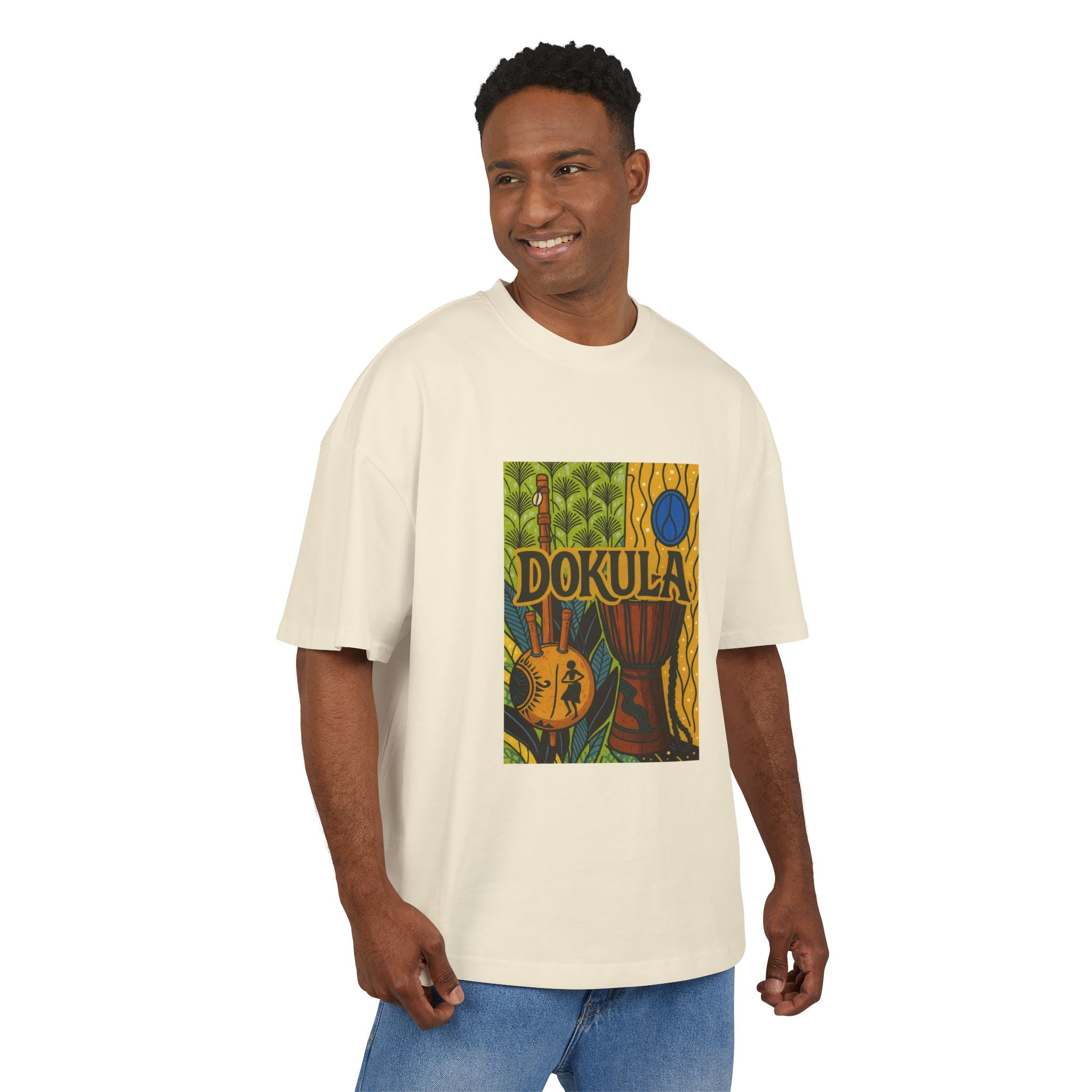 Dokula Guitar Art Tee — Tropical Vintage Music Graphic T-Shirt