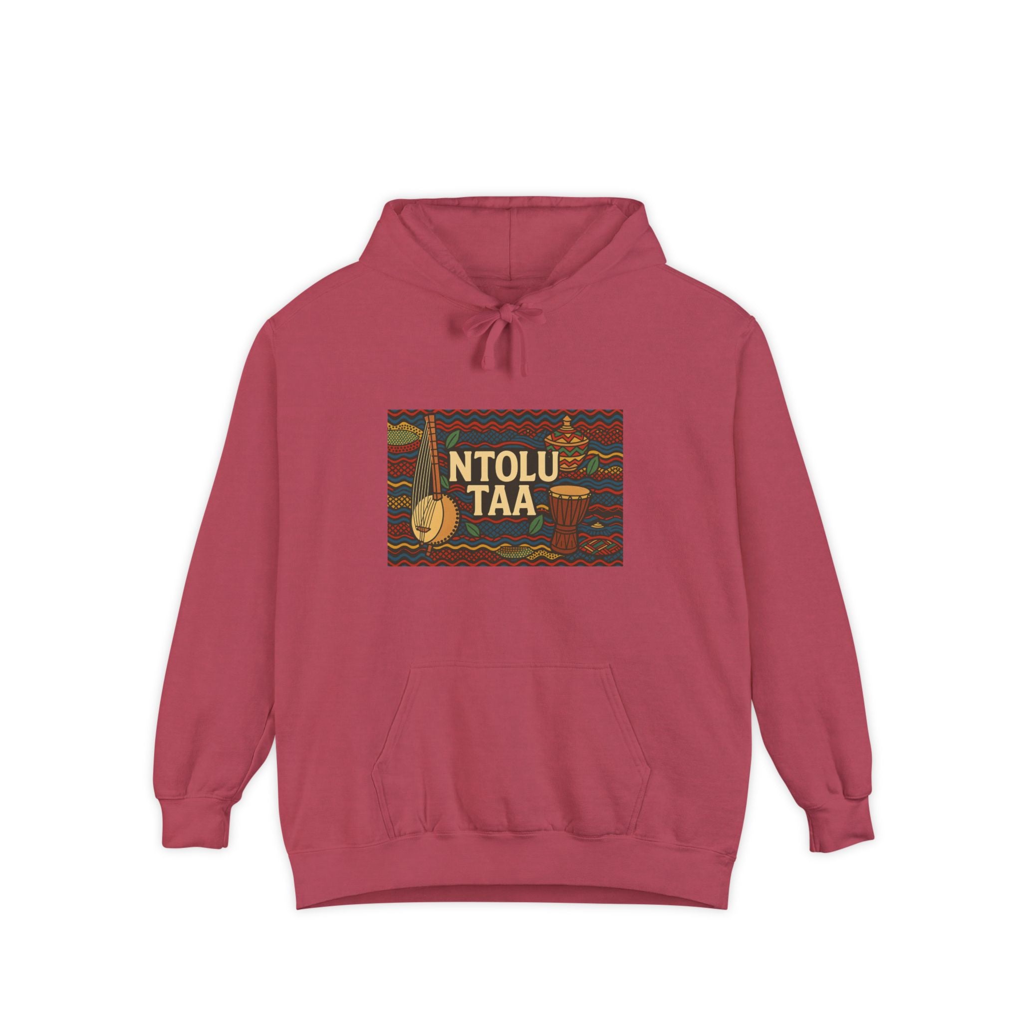 Ntolu Taa Graphic Hoodie — Vintage African Pattern Pullover