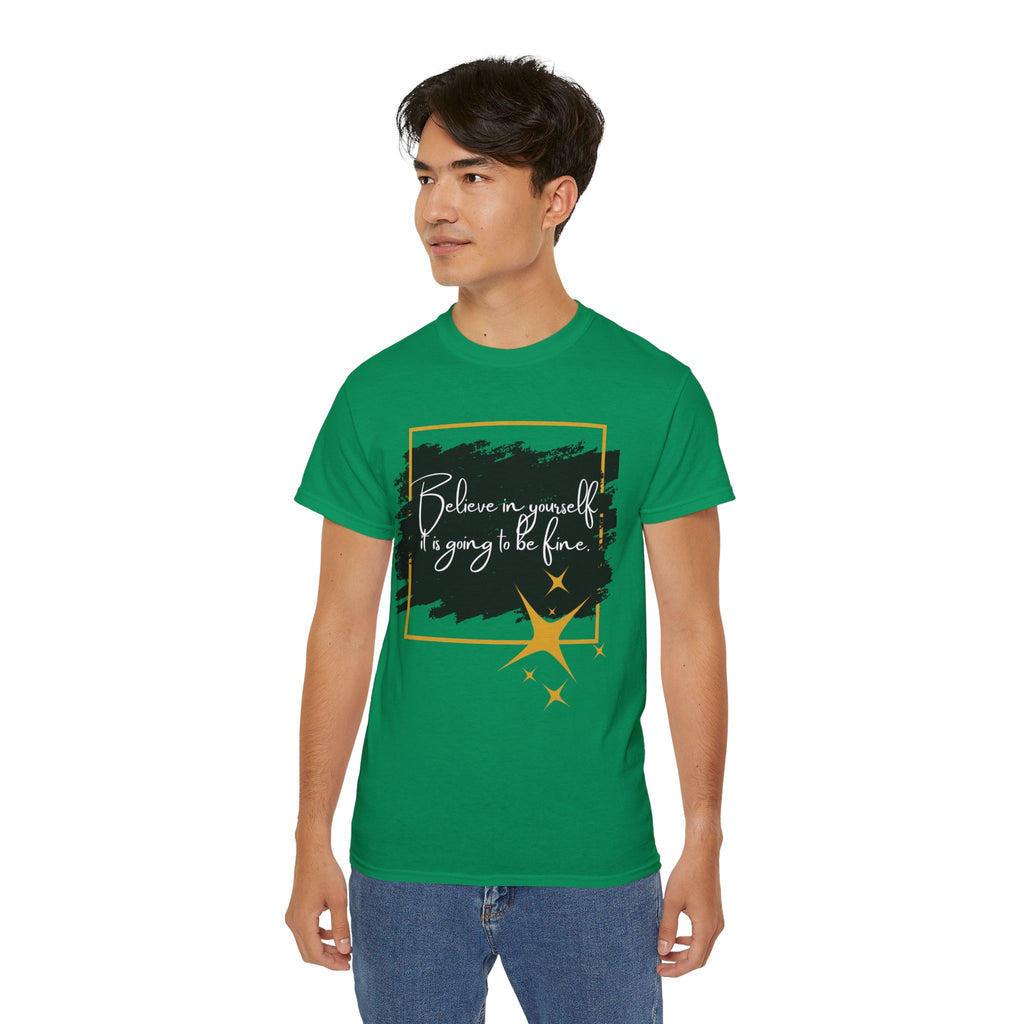 Inspirational Graphic Tee, Believe in Yourself Shirt, Motivational Quote T-Shirt, Unisex Flower Tee, Girlfriend Gift, Uplifting Apparel