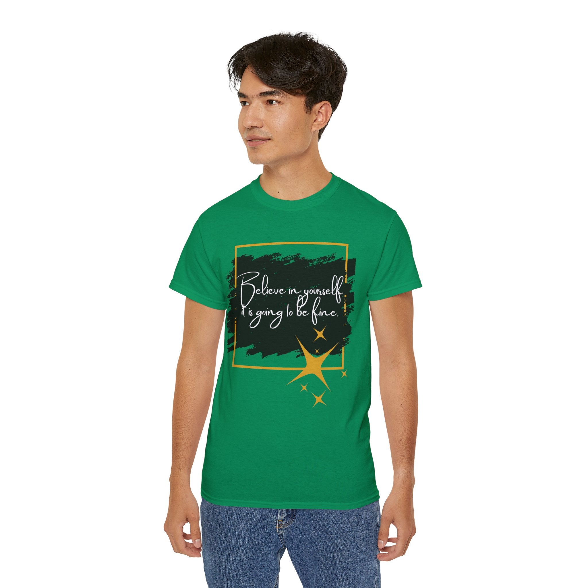 Inspirational Graphic Tee, Believe in Yourself Shirt, Motivational Quote T-Shirt, Unisex Flower Tee, Girlfriend Gift, Uplifting Apparel