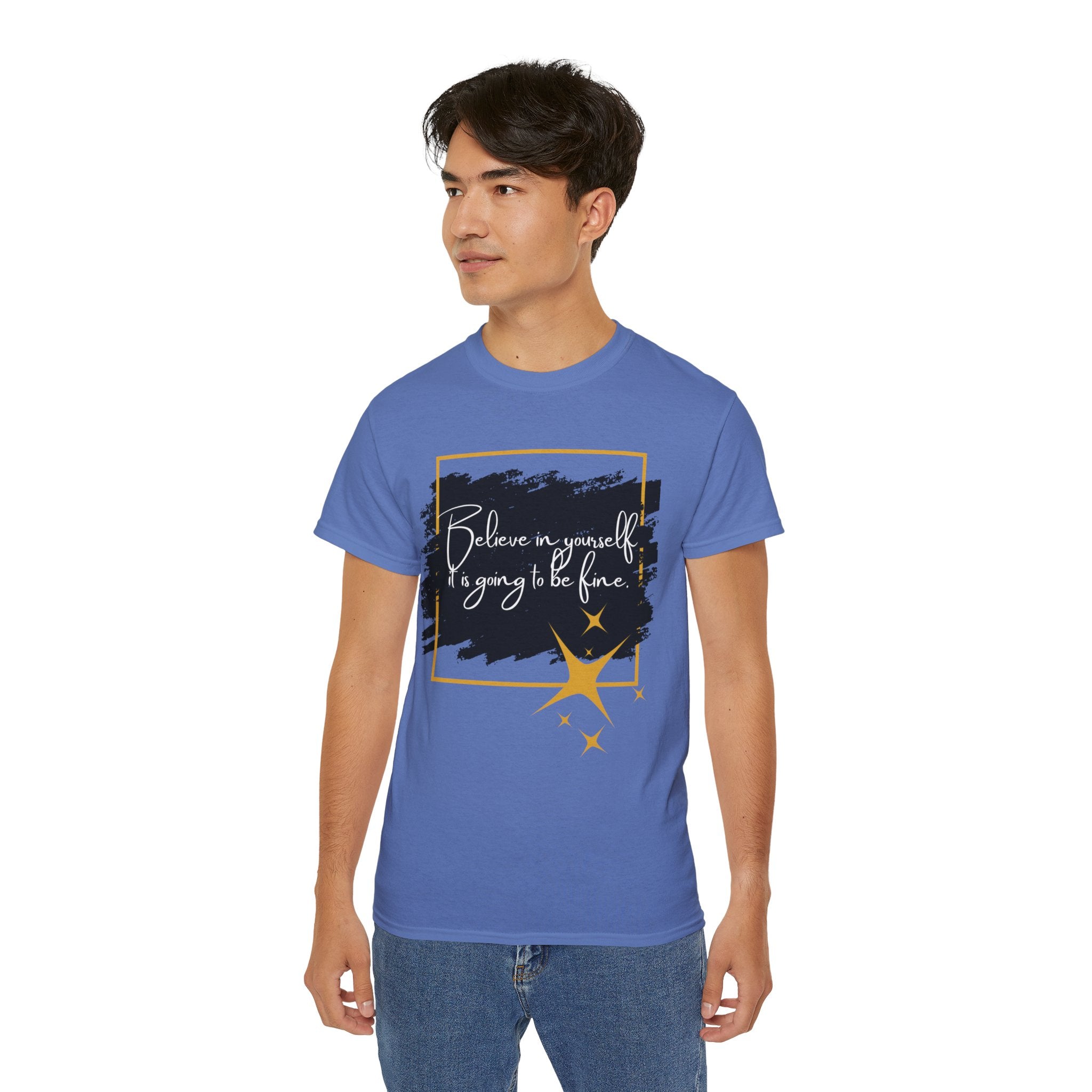 Inspirational Graphic Tee, Believe in Yourself Shirt, Motivational Quote T-Shirt, Unisex Flower Tee, Girlfriend Gift, Uplifting Apparel