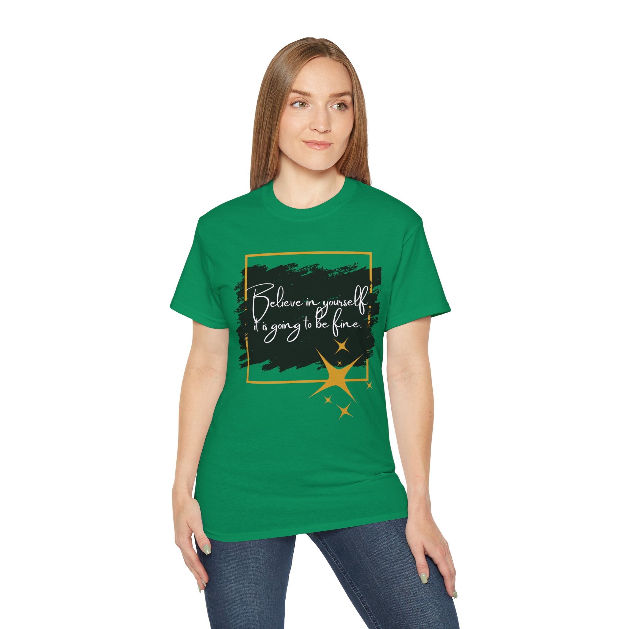 Inspirational Graphic Tee, Believe in Yourself Shirt, Motivational Quote T-Shirt, Unisex Flower Tee, Girlfriend Gift, Uplifting Apparel