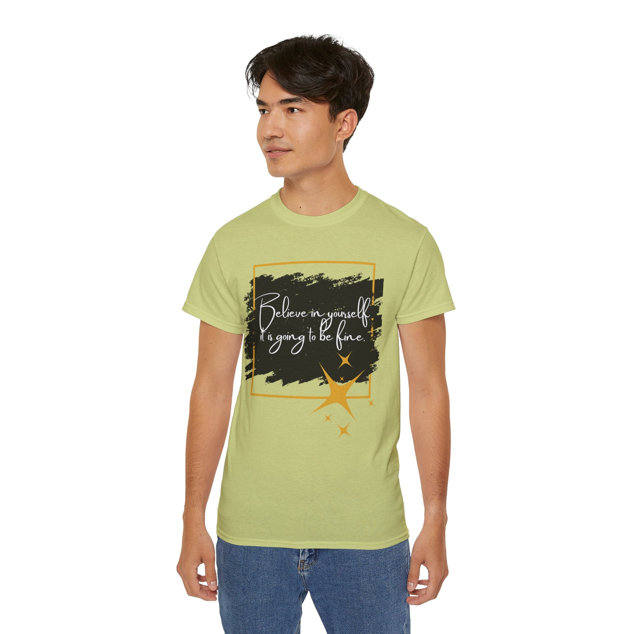 Inspirational Graphic Tee, Believe in Yourself Shirt, Motivational Quote T-Shirt, Unisex Flower Tee, Girlfriend Gift, Uplifting Apparel