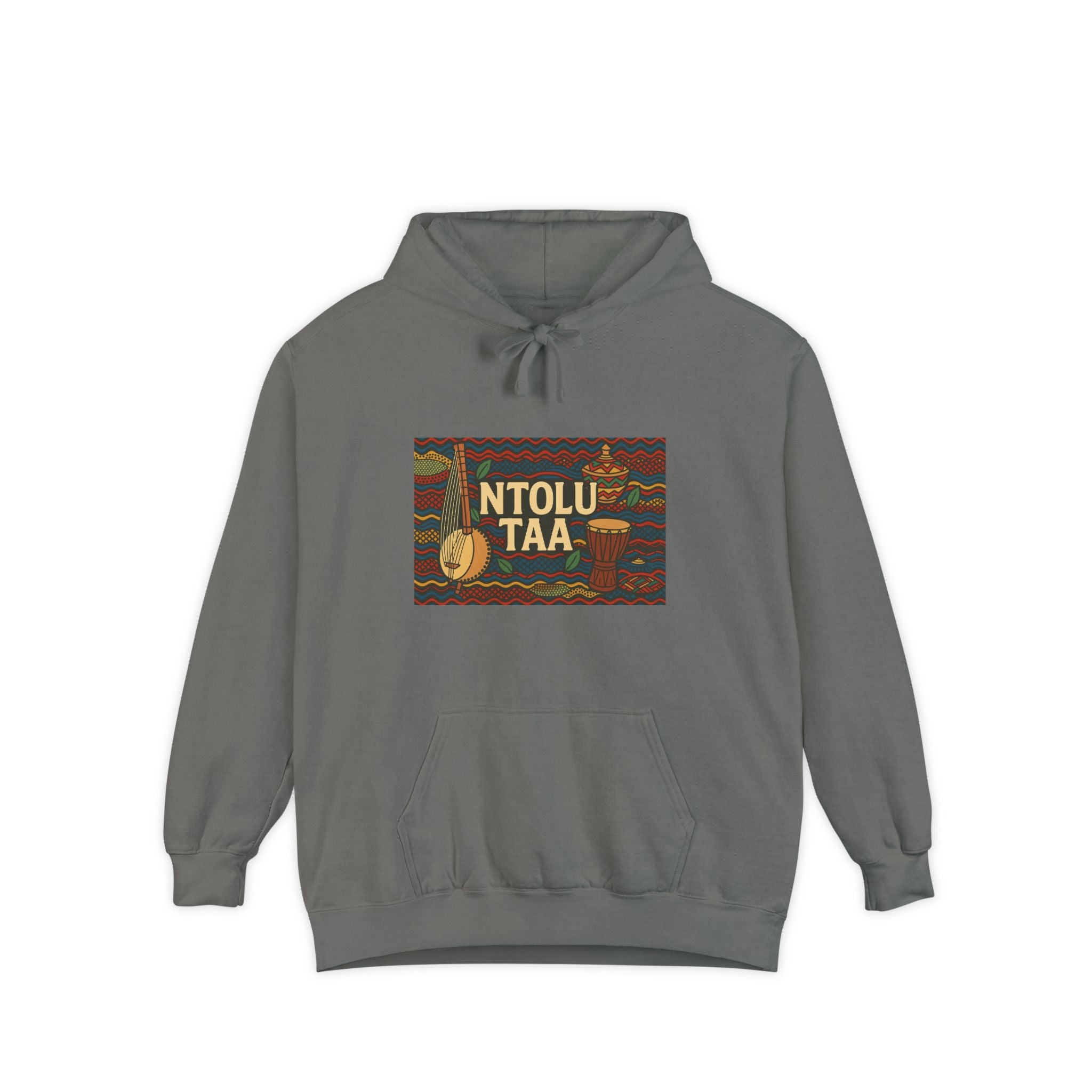 Ntolu Taa Graphic Hoodie — Vintage African Pattern Pullover