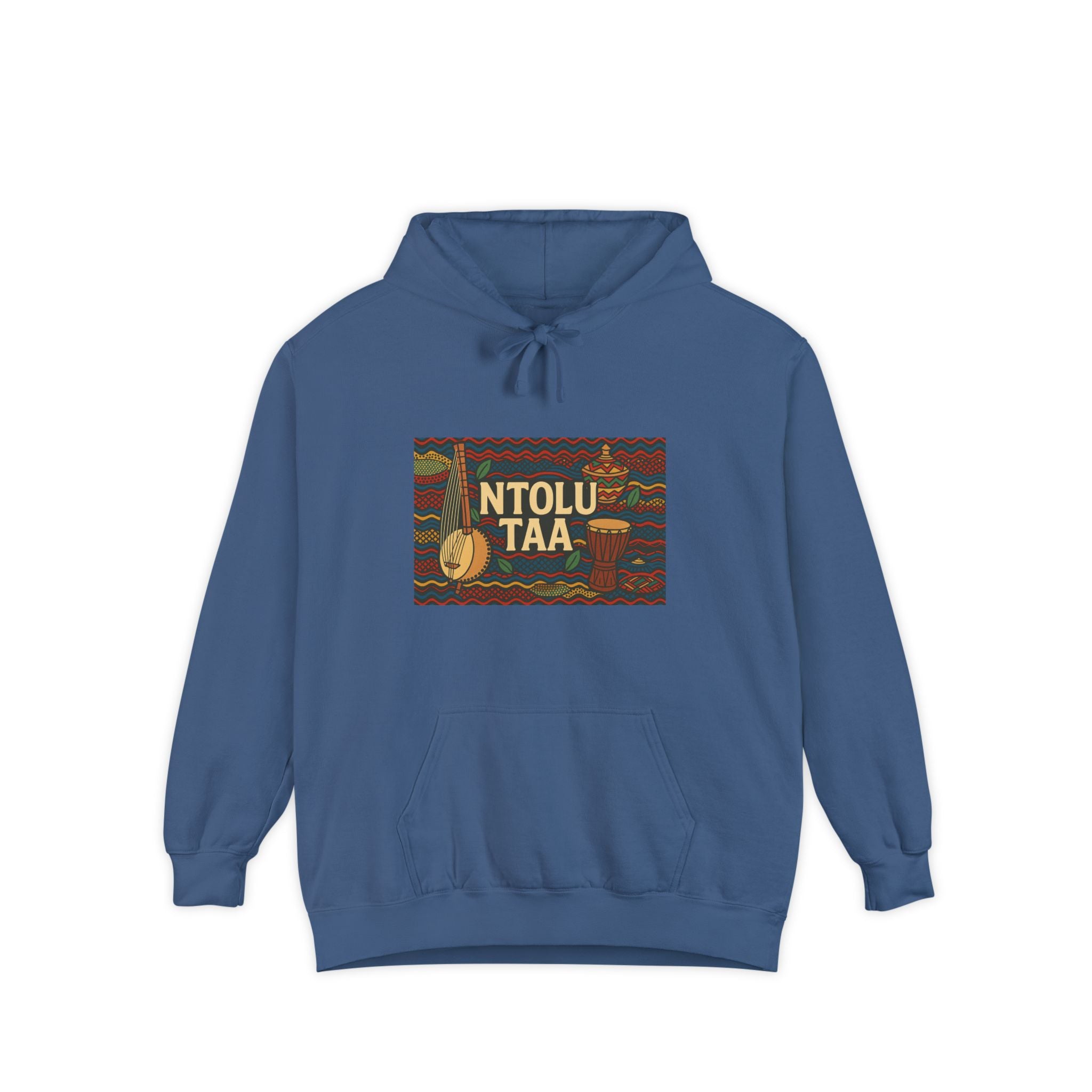 Ntolu Taa Graphic Hoodie — Vintage African Pattern Pullover