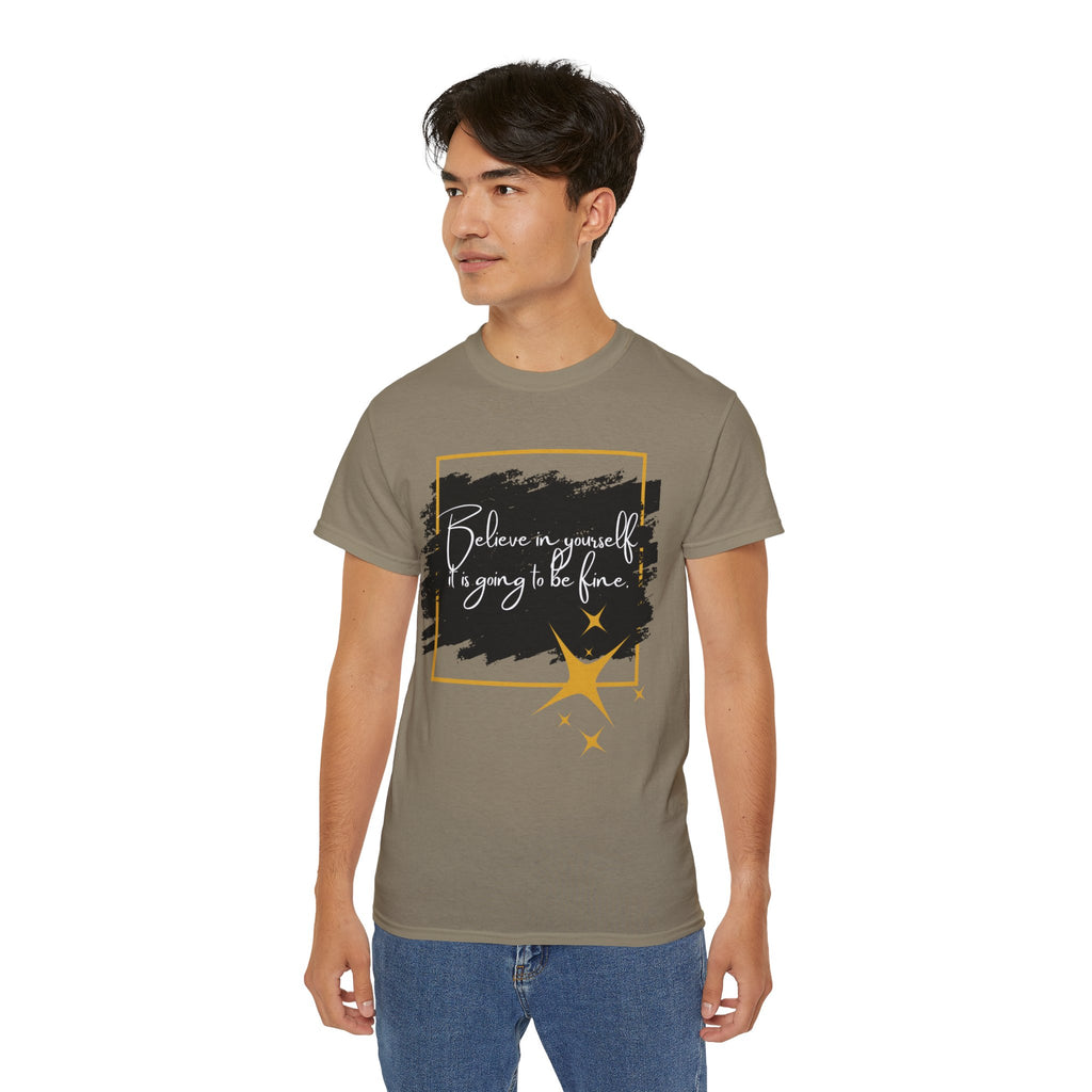 Inspirational Graphic Tee, Believe in Yourself Shirt, Motivational Quote T-Shirt, Unisex Flower Tee, Girlfriend Gift, Uplifting Apparel