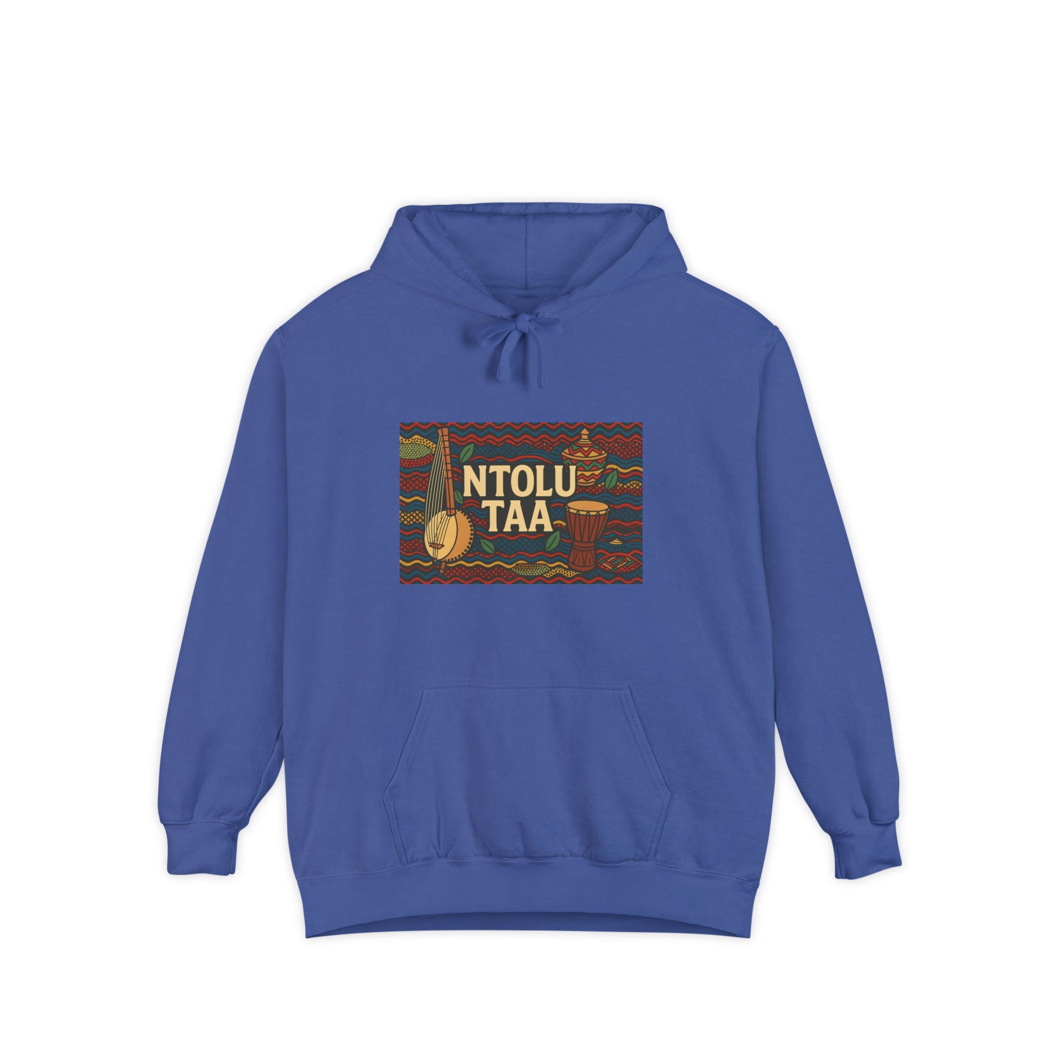 Ntolu Taa Graphic Hoodie — Vintage African Pattern Pullover