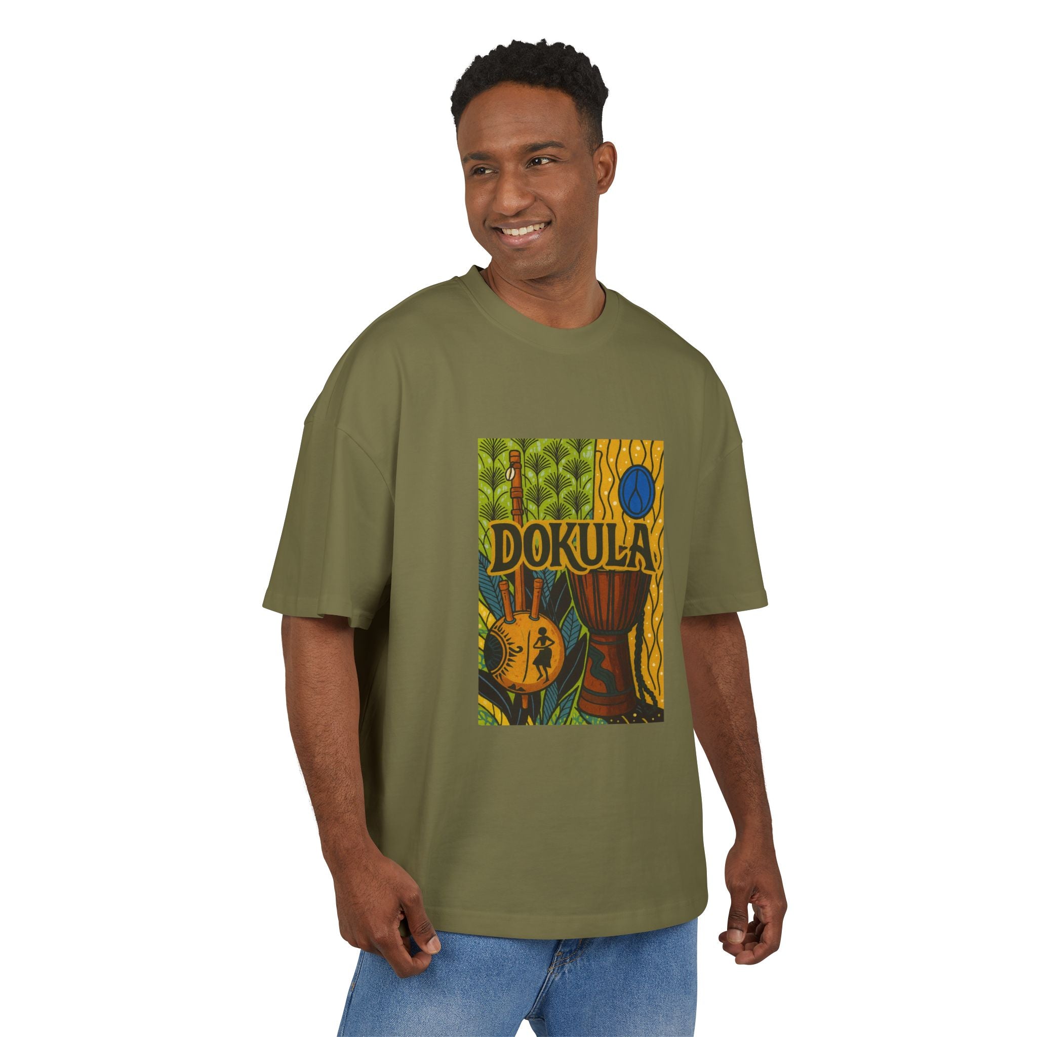 Dokula Guitar Art Tee — Tropical Vintage Music Graphic T-Shirt