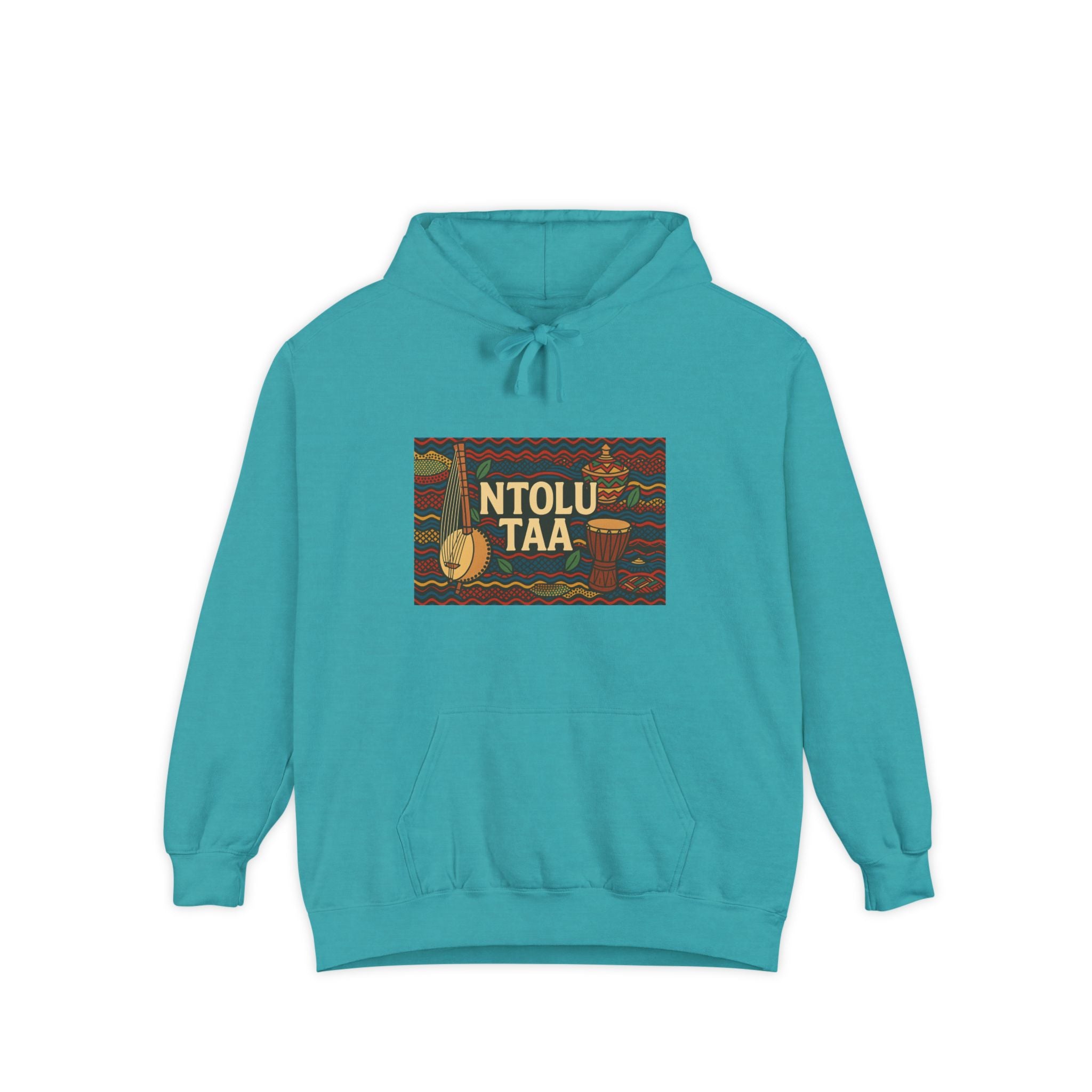 Ntolu Taa Graphic Hoodie — Vintage African Pattern Pullover